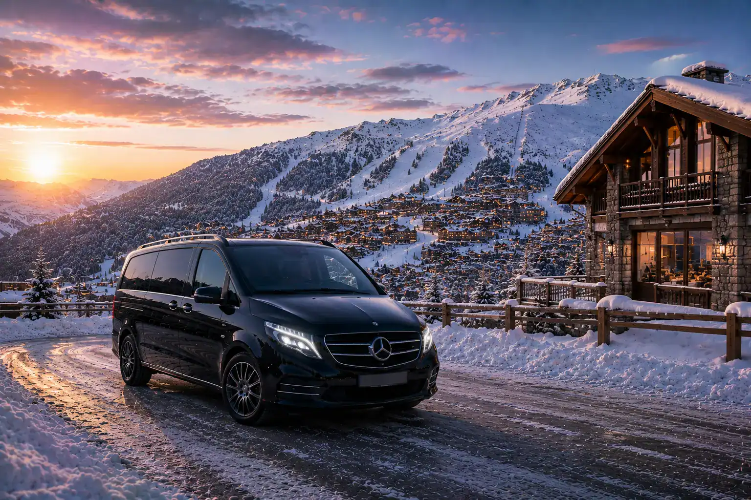 Private driver Alpe d'Huez — LimoAlpes Mercedes chauffeur service
