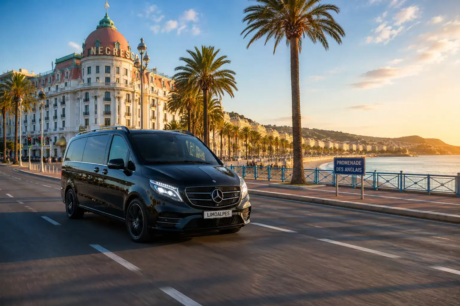 Private Driver Nice — LimoAlpes Mercedes chauffeur service French Riviera