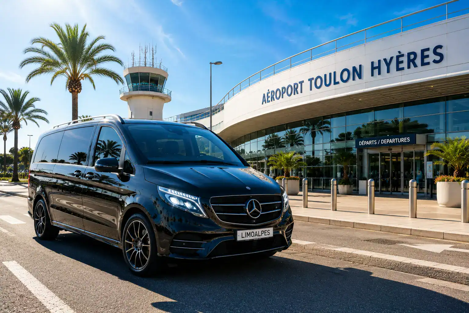 Toulon Airport Transfer — LimoAlpes Mercedes chauffeur service Toulon Hyères Airport